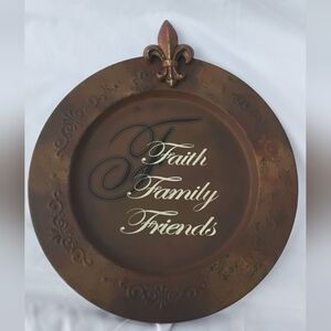 Decorative Wall Plaque with Fleur-de-lis